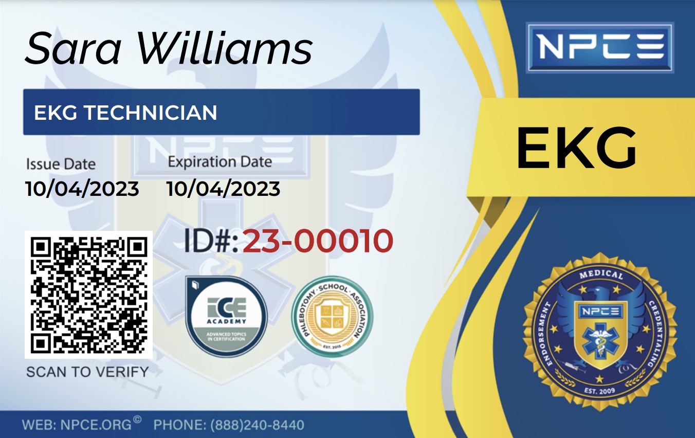 EKG/ECG Tech Card