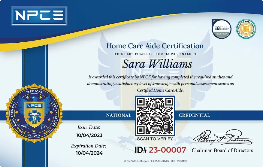 Home Care Aide Certificate